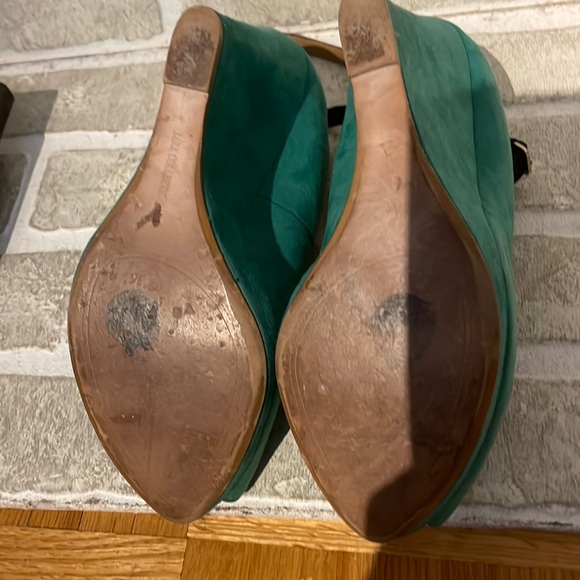 Green suede open toes shoes size 36 from Zara - Picture 6 of 8